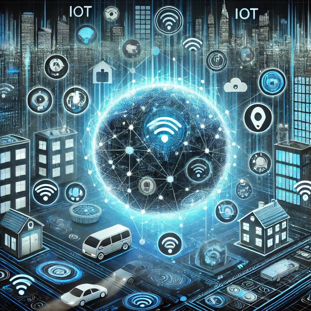DALL·E 2025 02 18 10.40.26   A futuristic illustration representing the Internet of Things (IoT)